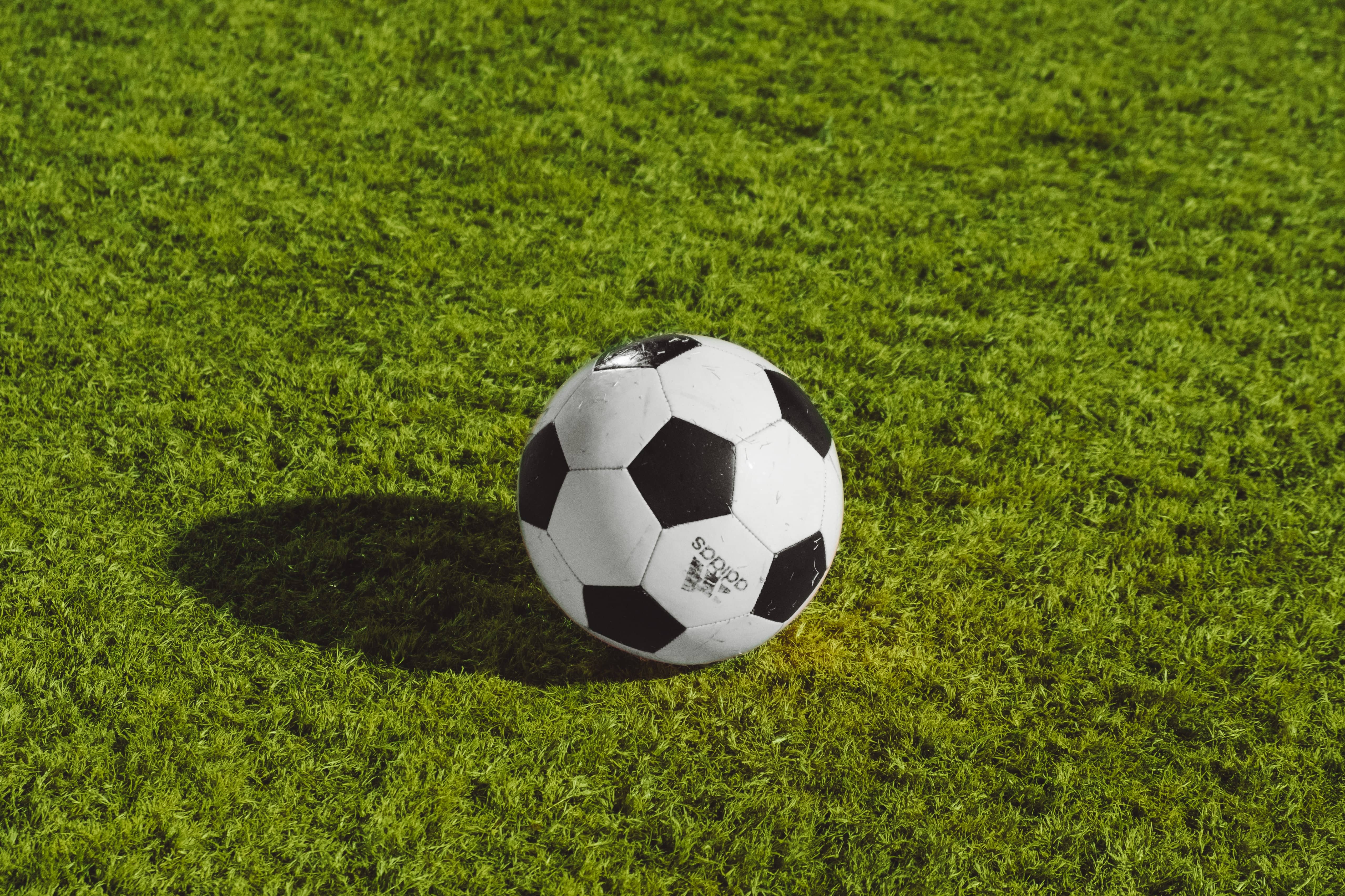 soccer ball on field before practice